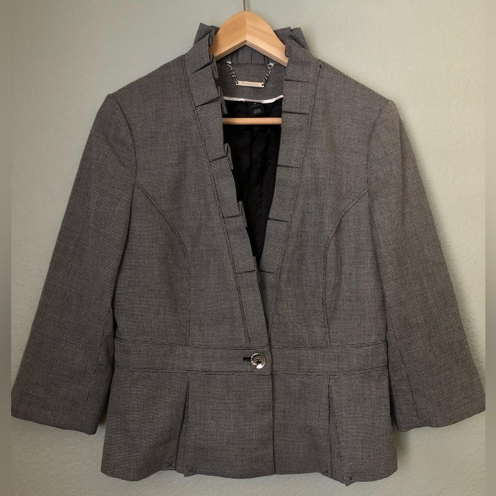 WHBM White House Black Market Career Blazer Jacket 3/4 sleeve Women size 10